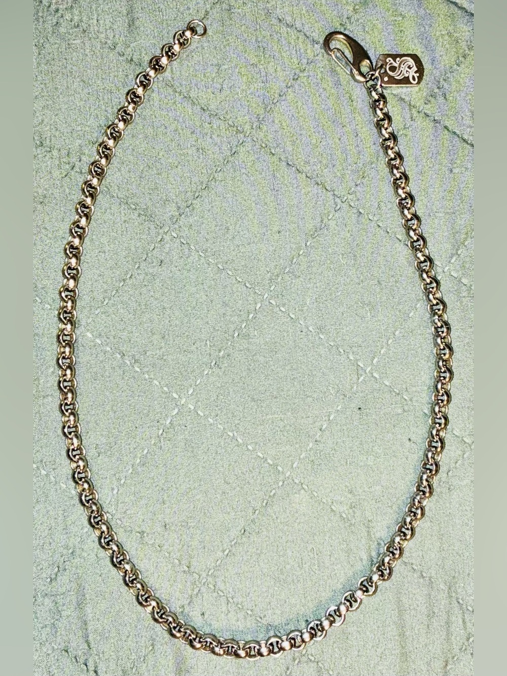 Russell Simmons 22” SS Rolo Link Chain with Diamond Accent